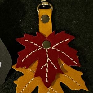 Portland Leather Goods Limited Edition Maple Leaf Keychain Flair - Cider - NWOT